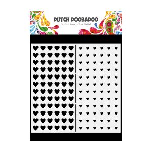 mask art slimline hearts