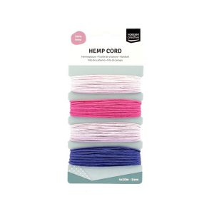 Hempcord assorti paars/roze
