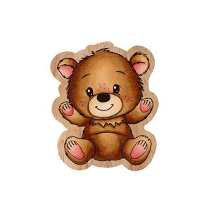 Houten stempel Ted zittend