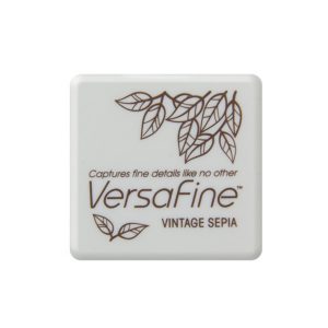 Inktkussen versafine klein vintage sepia