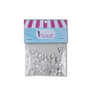 Plakparels hartjes assorti doorzichtig 150 stuks