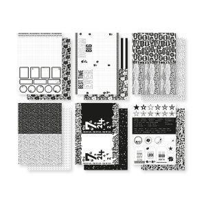 Designpapier black & white