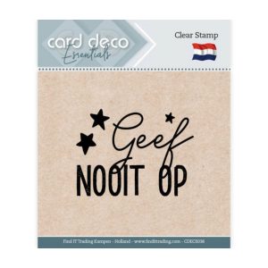 Stempel geef nooit op