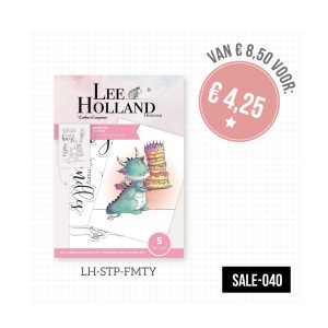 Stempel draak met taart