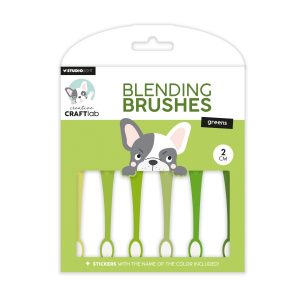 Blending brushes 2 cm greens