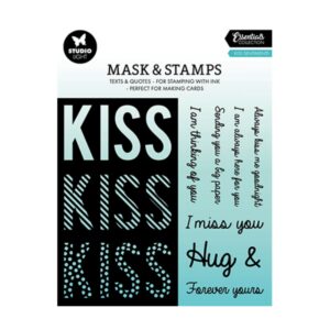 Stencil en stempel kiss