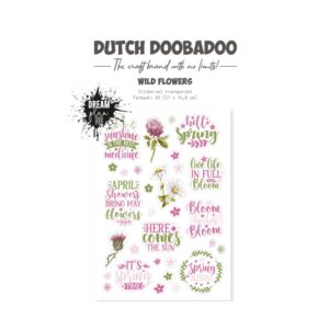 sticker art wild flowers