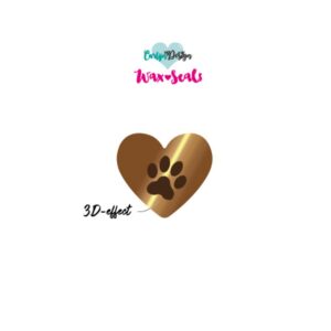Waxzegel 37 hart met pootje