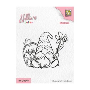 Stempel gnome with easter basket