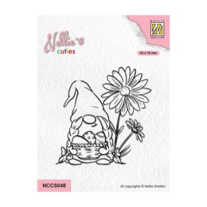 Stempel gnome with flowers