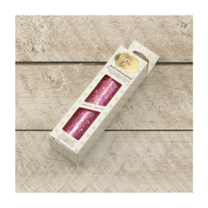 Hot foil iriserend vlokkenpatroon roze