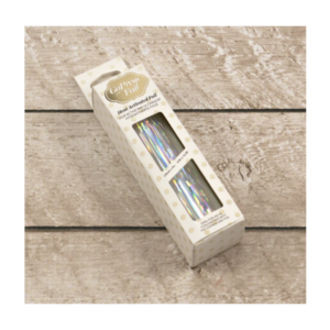 Hot foil iriserende staafjes zilver