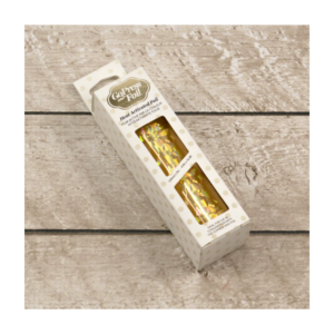 Hot foil iriserende spikkelpatroon goud