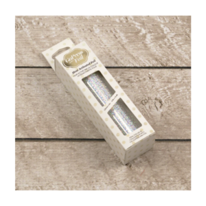 Hot foil iriserende spikkelpatroon zilver