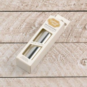 Hot foil mirror finish silver