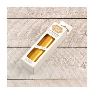 Hot foil iridescent shavings pattern gold