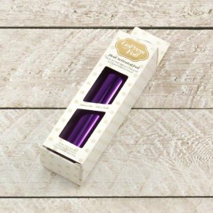 Hot foil dark mirror finish purple