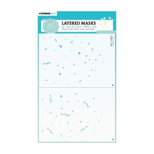 Stencil exploding confetti