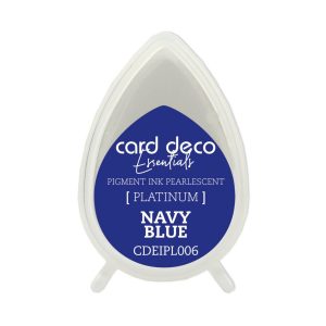 Inktkussen dew drop pearl navy blue