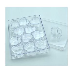 Opbergbox met 12 losse hartvormige potjes