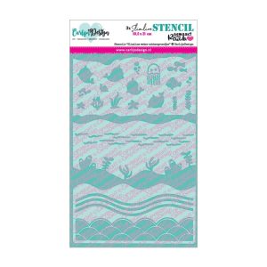 Stencil water achtergrondjes