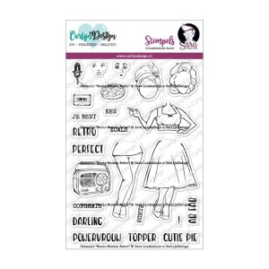 Stempel mooie mensen retro