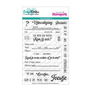 Stempel uitnodiging feestje