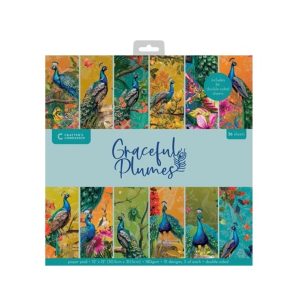 Designpapier graceful plumes scrap