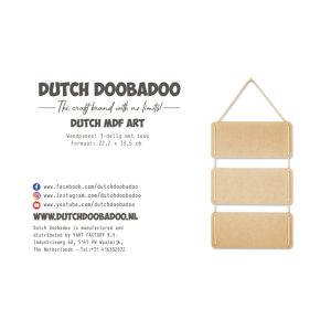 MDF wandpaneel met touw 3-delig