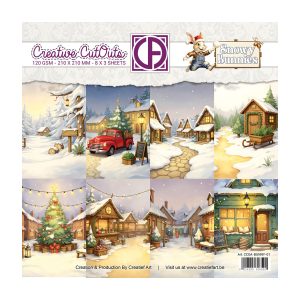 Collage papier snowy bunnies 1