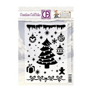 Stencil snowy bunnies