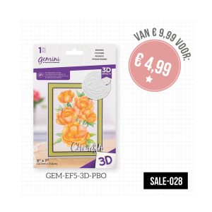 Embossingfolder peony bouquet