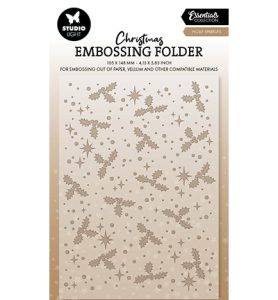 Embossingfolder holly sparkles
