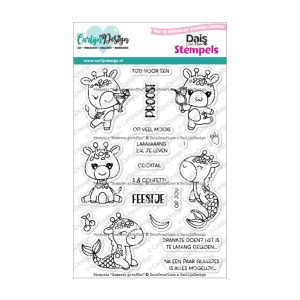 Stempel zomerse giraffen