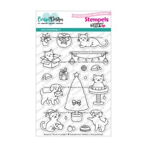 Stempel kerst vriendjes