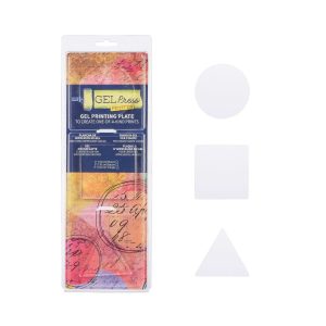 Gel press drukplaat Petites cirkel, driehoek en vierkant