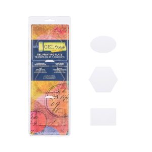 Gel press drukplaat petites hexagon, ovaal en rechthoek