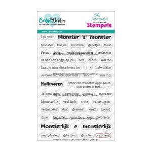 Stempel monsterlijke teksten