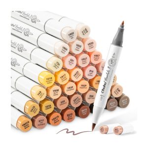 Honolulu B 36 kleuren alcohol art markers brush & fine skin colors