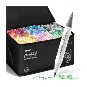 Honolulu B 216 kleuren alcohol art markers brush & fine