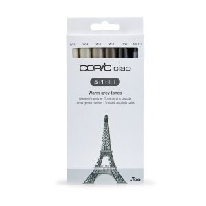 Ciao Marker 5+1 warm gray colours set