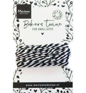 Bakers twine zwart/wit