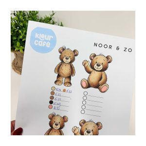 Leerzame les beren kleuren met copic alcohol markers incl. incl. oefenblad