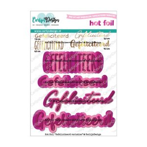 Stansmal hotfoil gefeliciteerd