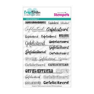Stempel gefeliciteerd variaties