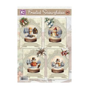 Kaartenpakket frosted snowglobes