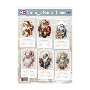 Kaartenpakket vintage santa claus