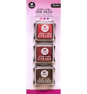 Water-reactive ink pads pinks
