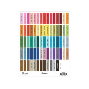 Distress ink pad label sheets black