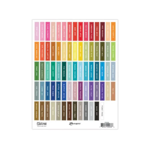 Distress ink pad label sheets white